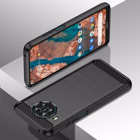 Carbon viedtālruņa apvalks elastīgs apvalks Nokia X100 melna