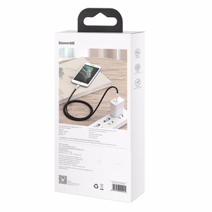 Baseus kabelis Cafule Metal USB - Lightning 1,0 m 2,4A melns
