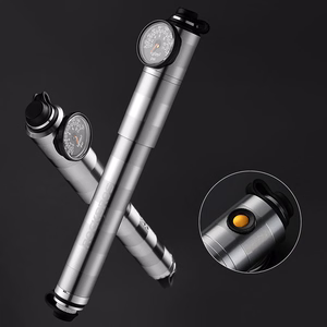 Rockbros HQ-67A-L03 velosipēda pumpis ar manometru – sudraba