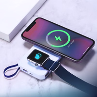 3mk PastelUp 10000mAh 22.5W USB 1A1C Bezvadu Portatīvais lādētājs (m) - balts