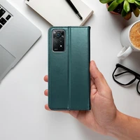SMART MAGNETO grāmatas tipa viedtālruņa apvalks XIAOMI Redmi Note 12 Pro Plus 5G tumši zaļš