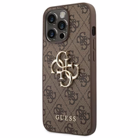 Guess GUHCP14X4GMGBR iPhone 14 Pro Max 6,7 ciets apvalks 4G Big Metal Logo - brūns