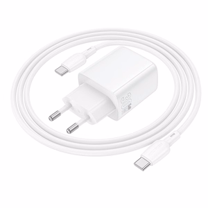 Borofone сетевое зарядное устройство BN28 Fuente - Type C - PD 30W с кабелем Type C - Type C белый