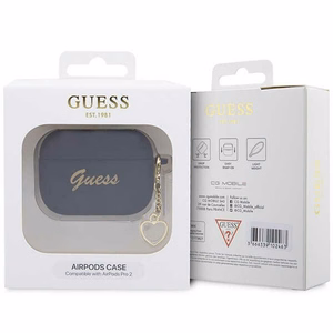Guess GUAP2LSCHSK AirPods Pro 2 чехол чёрный/чёрный Silicone Charm Heart Collection