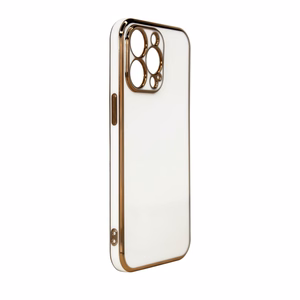 Lighting Color Case для Xiaomi Redmi Note 11 Pro гелевая крышка с золотой рамкой белый
