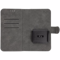 Wonder Common universāls grāmatiņveida maciņš (L) iPhone 6 Plus/7 Plus/8 Plus/Xs Max/11 Pro Max/Samsung S20 FE/S21 FE melns