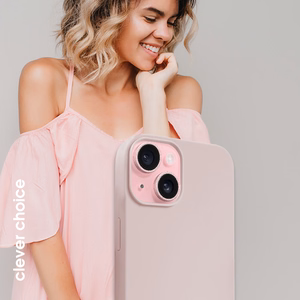 Crong Color Cover Magnetic MagSafe vāciņš ierīcei iPhone 15, smilšu rozā