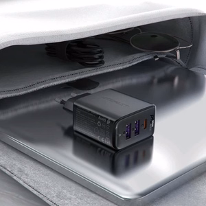 Acefast A57 PD 35W GaN зарядное устройство 2x USB-A + USB-C 3 порта - чёрный
