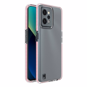 Чехол Spring для Realme C31 силиконовый с рамкой светло-розовый