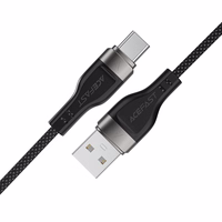 Acefast C11-04 USB-A - USB-C 3A kabelis 1.2m magnētiskais pīts - melns