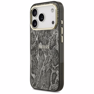 Guess Pitona raksta magnētiskais apvalks iPhone 17 Pro - melns
