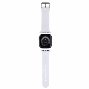 Karl Lagerfeld 3D резиновый ремешок Choupette Heads Apple Watch 38/40/41mm - белый