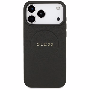 Guess Graudainais Gredzena Magnētiskais viedtālruņa apvalks iPhone 17 Pro Max - melna