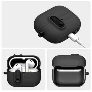 Tech-Protect plāns vāciņš ar āķi Samsung Galaxy Buds 3 / 3 FE / 3 Pro - melns