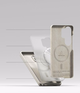 Ringke Silikona MagSafe Maciņš for Samsung Galaxy S26 Ultra - bēšs