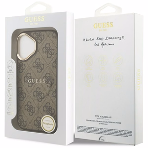 GUESS apvalks IPHONE 17 saderīgs ar MagSafe GUHMP17SP4MSEGCW (PU 4G ar klasisko) brūns