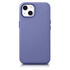 iCarer ādas apvalks iPhone 14 Gaiši violets (WMI14220705-LP) (MagSafe saderīgs)