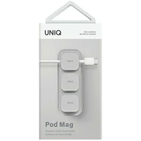Uniq Pod Mag magnētiskais kabeļu organizētājs ar pamatni pelēks / krīta pelēks