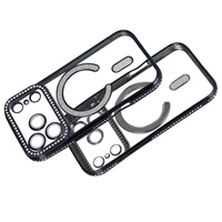 Bling Magsafe melns viedtālruņa apvalks iPhone 17 Pro