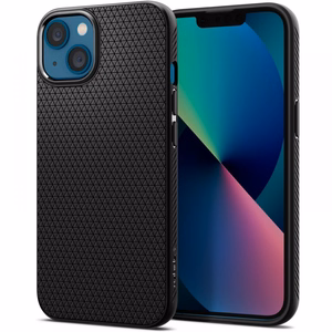 Spigen Liquid Air viedtālruņa apvalks iPhone 13 mini - matēti melns