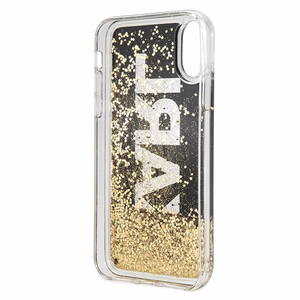 Karl Lagerfeld Karl Logo Glitter iPhone X/Xs viedtālruņa apvalks - melns