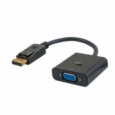 Savio CL-90 video kabeļa adapteris 0,2 m DisplayPort VGA (D-Sub) melns