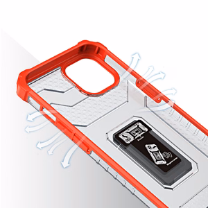 Crystal Ring Case прочный защитный чехол с подставкой для iPhone 13 красный