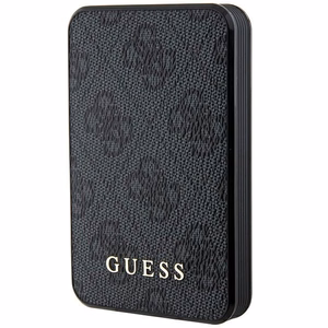 Guess внешний аккумулятор 15W GUPB5LP4GEGK 5000mAh чёрный/чёрный 4G Leather Metal Logo