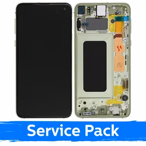 LCD Displejs Saderīgs ar Samsung G970 S10e Ar Frame / Dzeltens / (Service Pack)