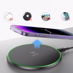 Wozinsky WLI-01Y 15W Qi indukcijas lādētājs ar USB-C kabeli - melns
