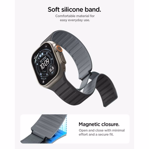 Spigen Athlex Air M siksniņa Apple Watch 44 / 45 / 46 / 49 mm, melna un pelēka