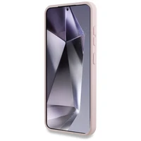 Karl Lagerfeld silikona viedtālruņa apvalks Double Heads un Circle MagSafe Samsung Galaxy S25 Plus rozā