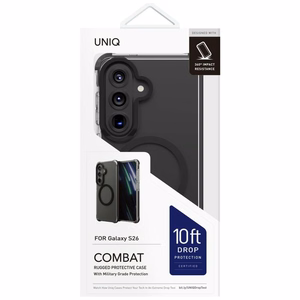Uniq Combat Maciņš for Samsung Galaxy S26 Magclick Charging - melns