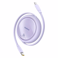 USB kabelis Baseus Free2Pull USB-C ar iP 20W 1m (violets)