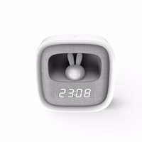 Alarm clock with LED Bunny night light PURE FNL-06 AURORA balts square Forever Light