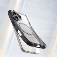 Leading Series magnētiskais silikona viedtālruņa apvalks MagSafe iPhone 16 Plus - melns