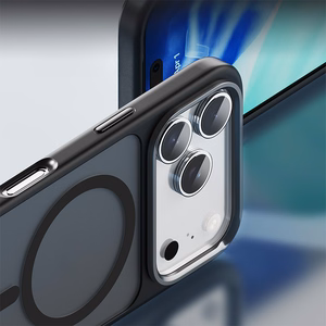 Rock Guard Touch Matte Series Magnetic Case for Iphone 17 Pro Max black (metal lens frame)