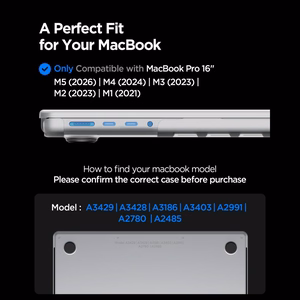 Spigen AirSkin aizsargapvalks MacBook Pro 16" 2021 / 2023 / 2024 / 2025 / 2026 – caurspīdīgs matēts