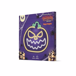 Neon PLEXI LED ANGRY PUMPKIN dzeltens balts FPNE14 Forever Light