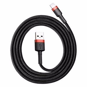 Baseus Cafule USB Lightning kabelis 2,4A 1 m (sarkans un melns)