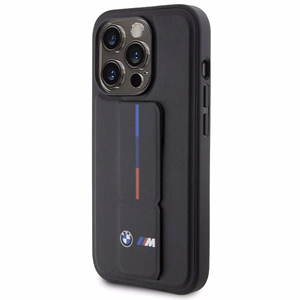 BMW Grip Hot Stamp viedtālruņa apvalks iPhone 15 Pro Max - melns