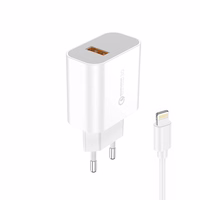 FONENG tīkla lādētājs EU46 18W 1xUSB QC3.0 + kabelis Lightning balts