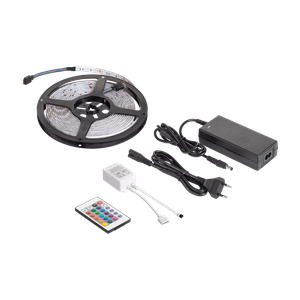 LED apgaismojuma komplekts (RGB LED lente, krāsu kontrolieris, barošanas bloks)