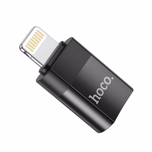 Adapteris Hoco UA17 Lightning uz Type-C melns