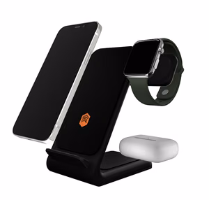 STM ChargeTree Swing 3-in-1 uzlādes stacija tālrunim, AirPods un Apple Watch, melna