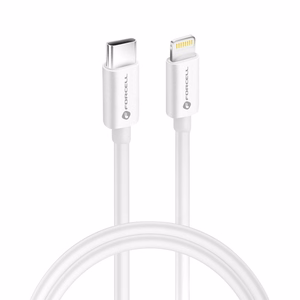 Кабель USB C - Lightning Forcell F-Energy MFi PD 3A 30W 1 м C901 белый