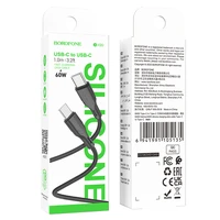 Borofone kabelis BX99 Method - Type C uz Type C - 60W 3A 1 metrs, melns