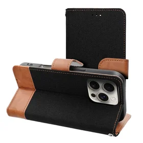 Viedtālruņa apvalks JEANS Book priekš iPhone 16e (SE 4 2025) - melns