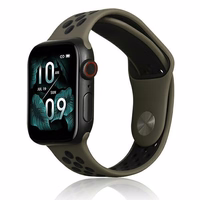 Beline Siksniņa Apple Watch Sport Silicone 38/40/41mm brūns/melns