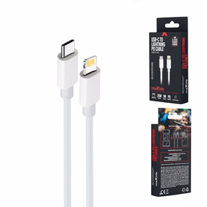 Maxlife MXUC-05 kabelis USB-C - Lightning 2,0 m 20W balts